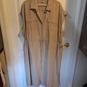 Old Navy Tan Button-Up Shirt